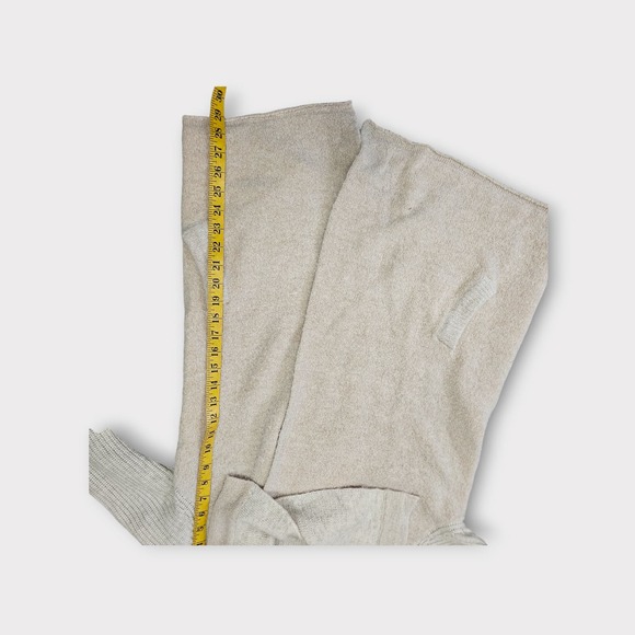 LA Fee Verte Anthropologie Pink Cream Color Block Wrap‎ Cardigan Sweater Small - Picture 5 of 9